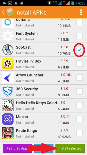 Download Sopcast cho điện thoại Android