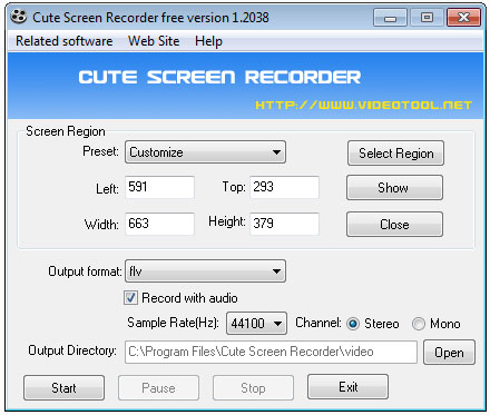 Cute Screen Recorder Free - phần mềm quay phim màn hình PC